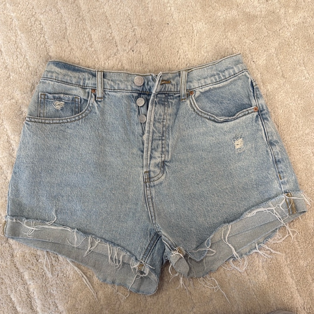 PacSun Curve Vintage High Rise distressed Jean shorts